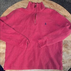 Polo by Ralph Lauren Men's Zip-Up Sweater in Red